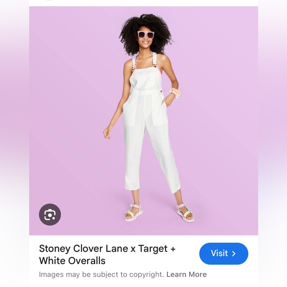 Stoney Clover Lane x Target white overalls